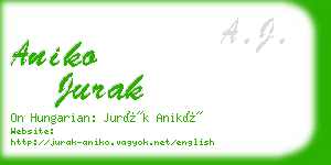 aniko jurak business card